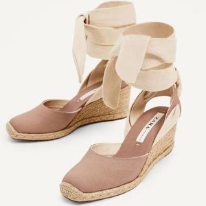 Lace up Zara Espadrille Wedges